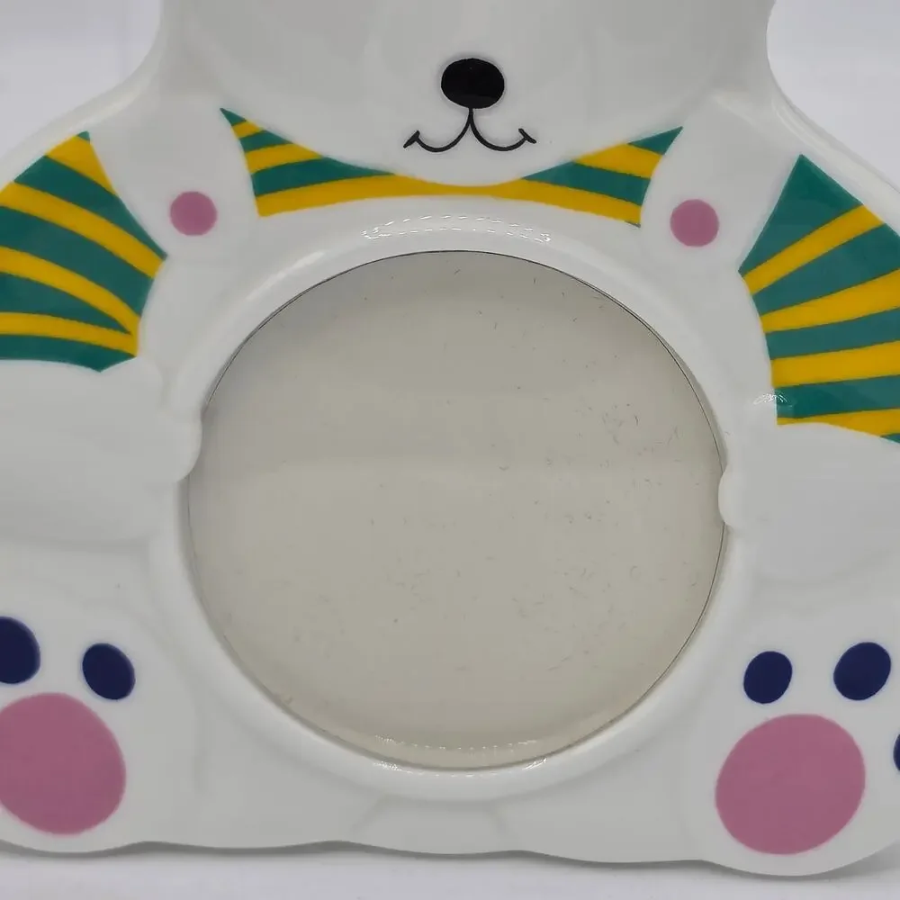 Vintage Mikasa Bone China Teddy Bear Picture Frame Baby's Pride 2190 Japan 5x6
